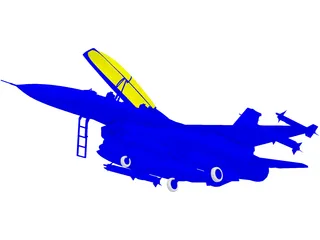 F-16D 3D Model preview