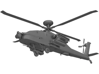 Boeing AH-64D Apache 3D Model preview