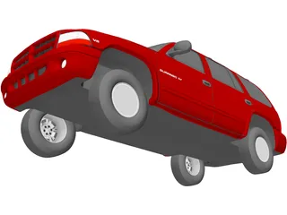 Dodge Durango (1999) 3D Model preview