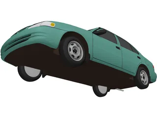 Toyota Corolla (1999) 3D Model preview