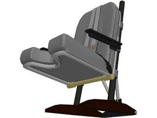 Pilot Seat 3D Model preview