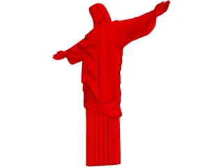 Christ Statue in Rio 3D Model preview