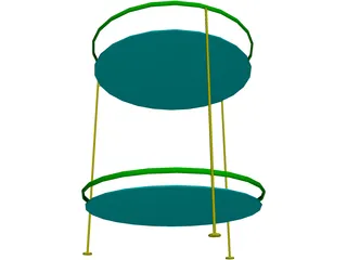 Table Glass Top 3D Model preview