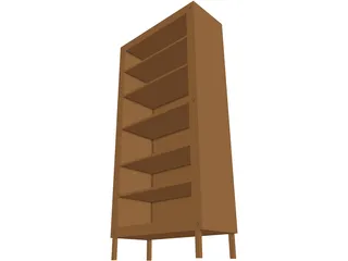 Bookshelf 3D Model preview