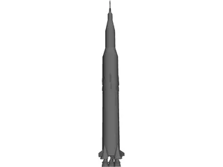 Apollo Rocket with Lunar Lander 3D Model preview