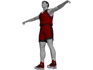 Basketball Player 3D Model preview