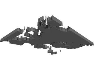 European Continent 3D Model preview