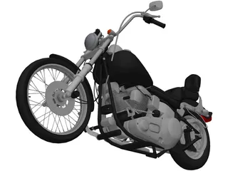 Harley-Davidson Softail (1987) 3D Model preview