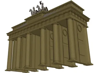 Brandenburg Gate Berlin 3D Model preview