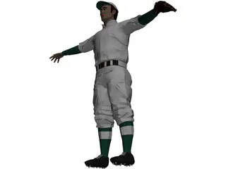 Baseball Player [+Glove] 3D Model preview