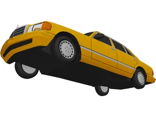 Mercedes-Benz SEL (1990) 3D Model preview