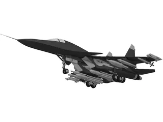 Sukhoi Su-27IB Flanker 3D Model preview