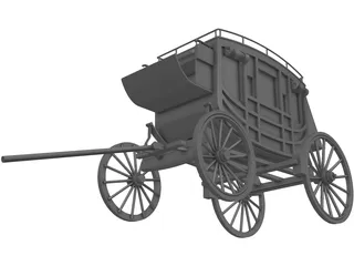 Stage Coach 3D Model preview