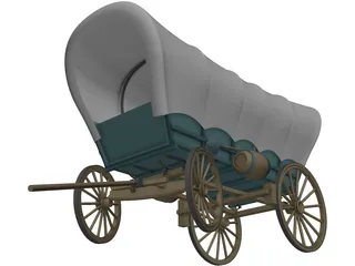 Conestoga Coach 3D Model preview