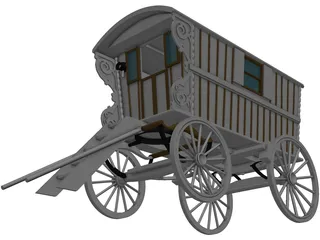 Gipsy Coach 3D Model preview