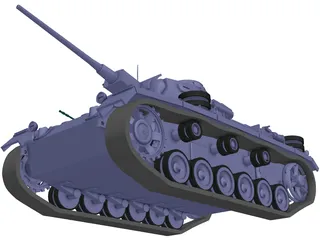 Panzer III 3D Model preview