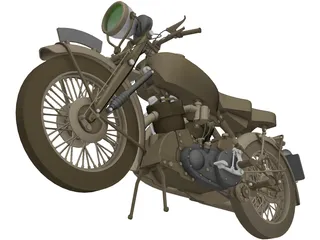 Vincent Black Shadow 3D Model preview
