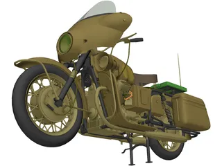 Moto Guzzi 700cc 3D Model preview