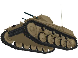 Panzer II 3D Model preview