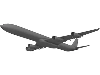 Airbus A340-600 3D Model preview