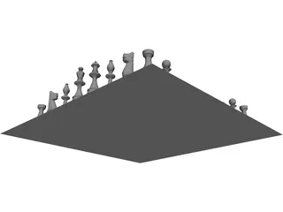 Chessboard 3D Model preview