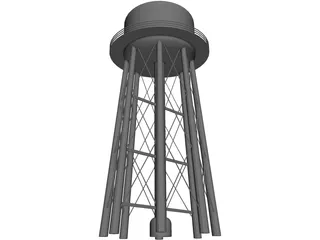 Water Tower 3D Model preview