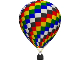 Hot Air Balloon 3D Model preview