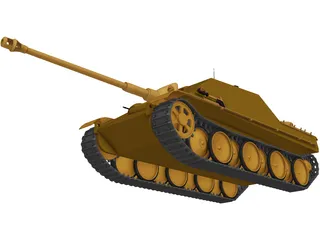 J Panther Tank 3D Model preview