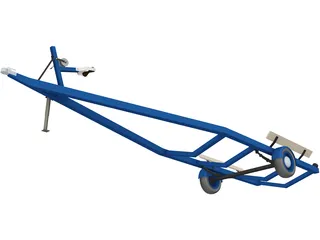 Boat Trailer 3D Model preview