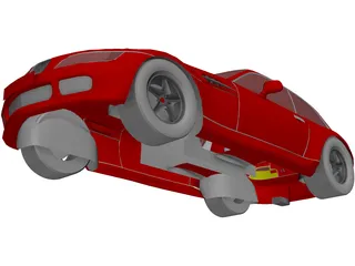 BMW Z3 Coupe (2001) 3D Model preview