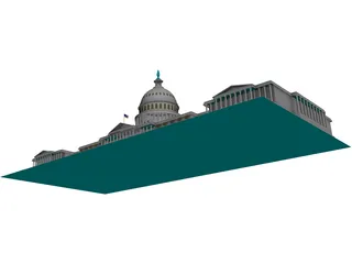 US Capitol Building 3D Model preview