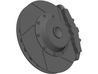 Brake Disc and Pads 3D Model preview