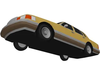 Lincoln Towncar 3D Model preview