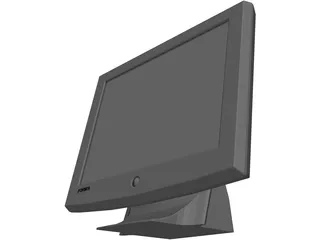 Monitor Computer Flat Screen 3D Model preview