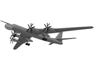 Tupolev Tu-95 Bear 3D Model preview