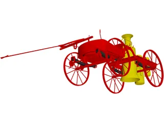 Steam Car 3D Model preview