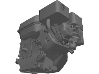 Honda GX160 Engine 3D Model preview