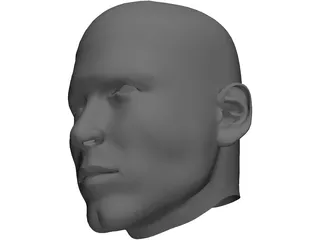 Man Head 3D Model preview
