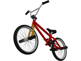 BMX Flame Bike 3D Model preview