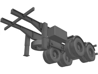 Trailer 20 feet 3D Model preview
