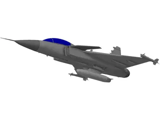 Saab JAS-39 Gripen 3D Model preview