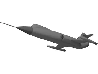 Lockheed F-104 Starfighter 3D Model preview