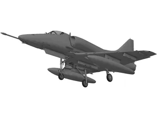 A-4 Skyhawk 3D Model preview