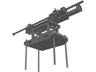 Rock Drilling Machine 3D Model preview
