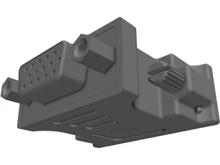 DVI-VGA Adaptor 3D Model preview