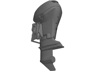 Evinrude E-Tec 40-60 HP Outboard Motor 3D Model preview