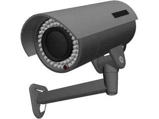 Sony Colour CCTV Security Camera 3D Model preview