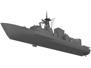 Halifax Class Frigate 3D Model preview