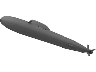Yasen Class Submarine 3D Model preview