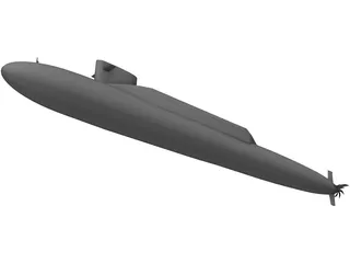 Jin class Missile Submairne 3D Model preview